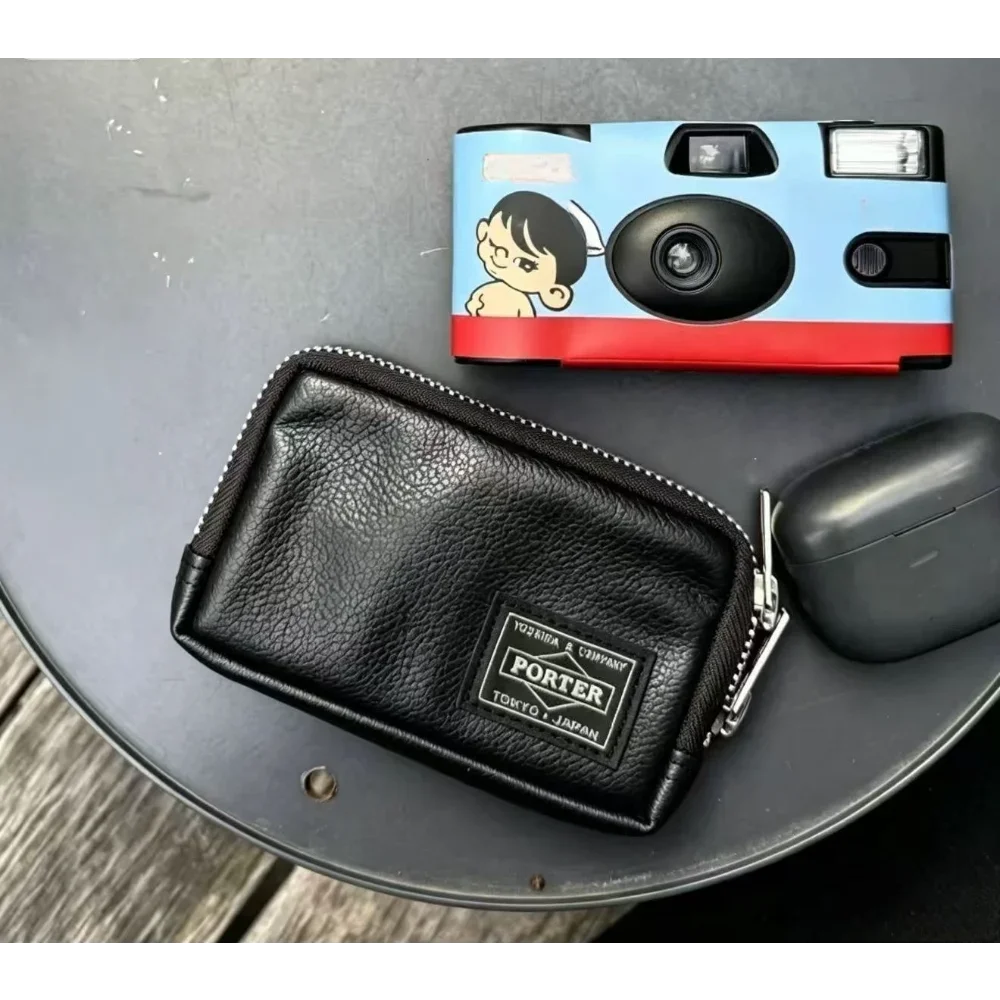 Porter Multi Coin Case Sheepskin Mini Small Coin Wallet Portable Card Holder Multi Compartment Travel Purse Daily Use
