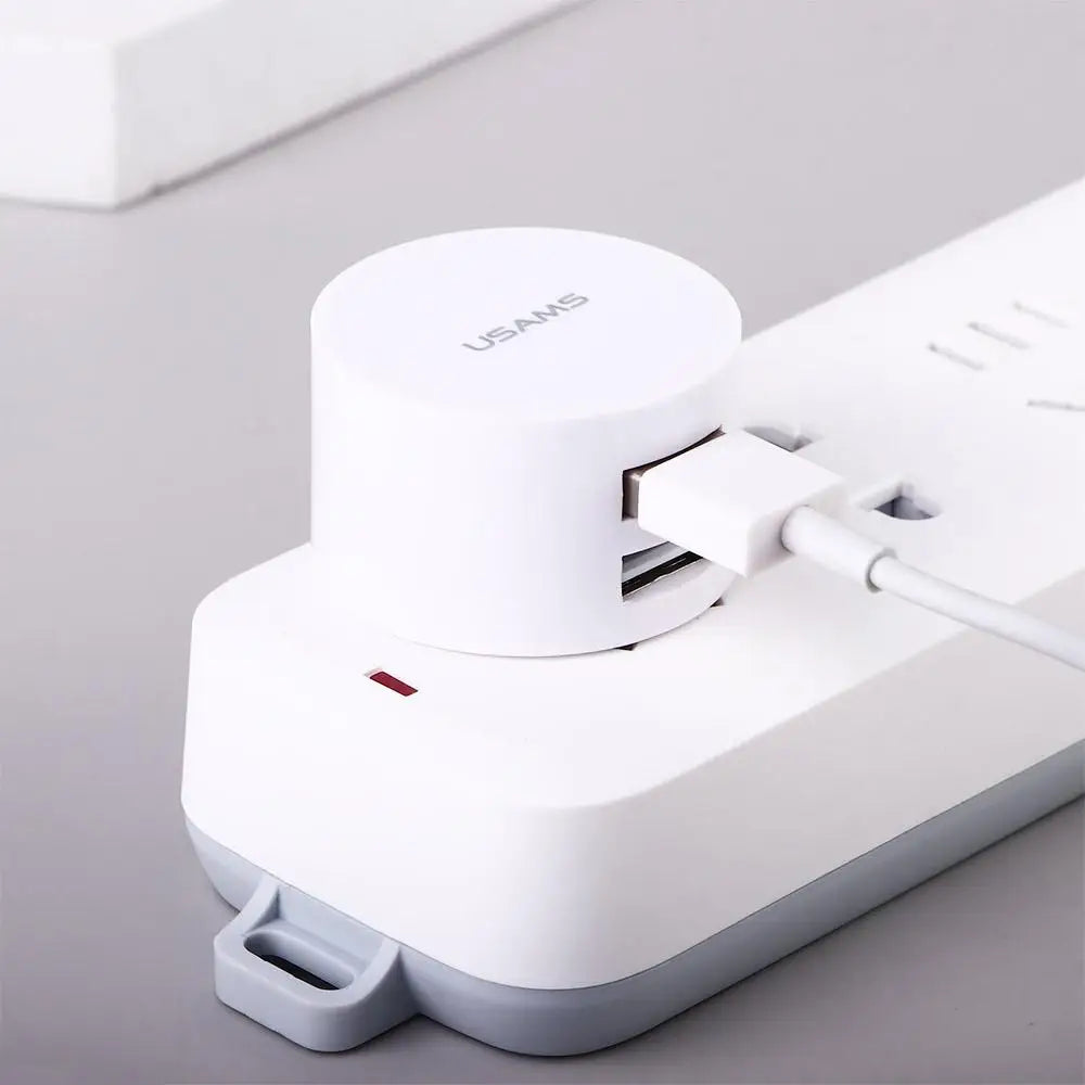 Quick Charge Travel Charger Dual USB Mini Adapter Min EU UK US Plug Mobile Phone Charger Wall Charger Dual Usb Round Charger
