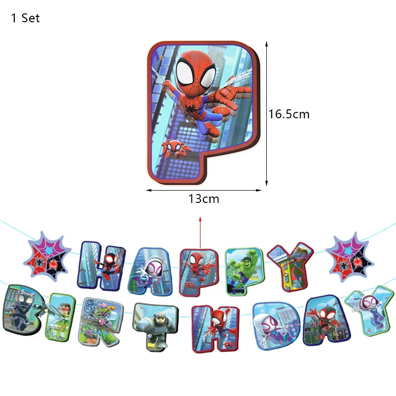 Spidey and His Amazing Friends Birthday Party Decoration New Latex Balloons For Kids Event Supplies Foil Latex Balloon Backdrop