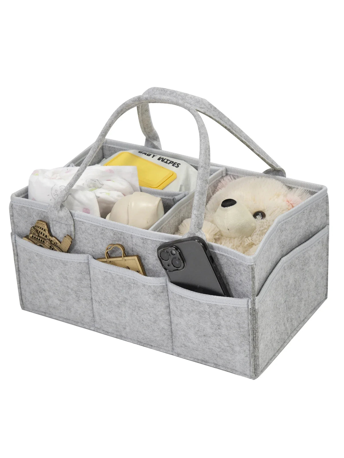 Baby Stroller Organizer - Foldable Mommy Tote Bag & Diaper Storage Hanging Basket | Portable & Thicken Design for Easy Access