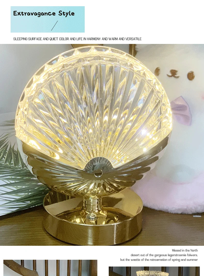 Modern Crystal Table Lamp Bedroom Bedside Light Touch Control Night Light Romantic Ambient Lamp For Home Decor