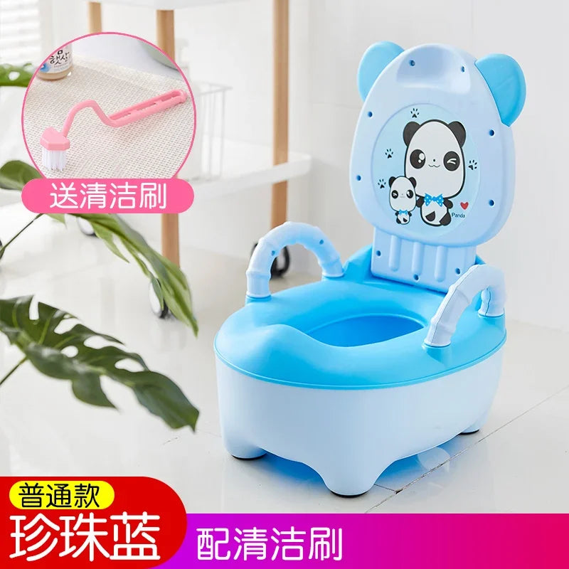 Panda Baby Potty Boys and Girls Potty Training Seat Children's Pot  Urinal Infant Cute Toilet Seat WC -Free Cleaning Brush