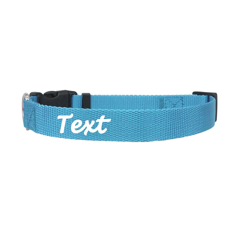 Personalized Customized Nameplate Dog Collar Soft Dogs Collars Free Customized ID Name for Small Medium Dogs Adjustable Colorful