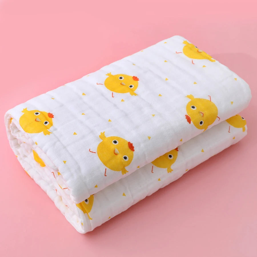Baby Washcloth 4-Layer Gauze Infant Bath Towel Newborn Bathrobe Cotton Blanket for Boy Girl Children's Blanket Swaddle Wrap