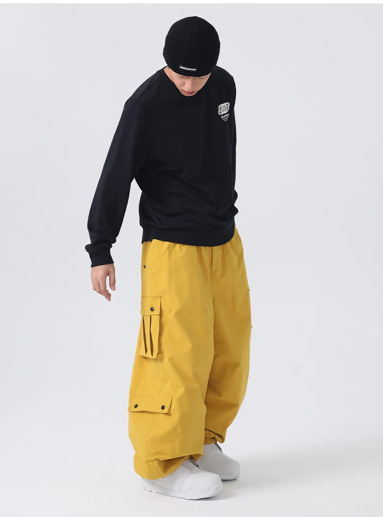 2026 Searipe Workwear Ski Pants Women's New Style Single Board Loose Snow Pants Waterproof and Cold Proof Men's 3L Snow Suit