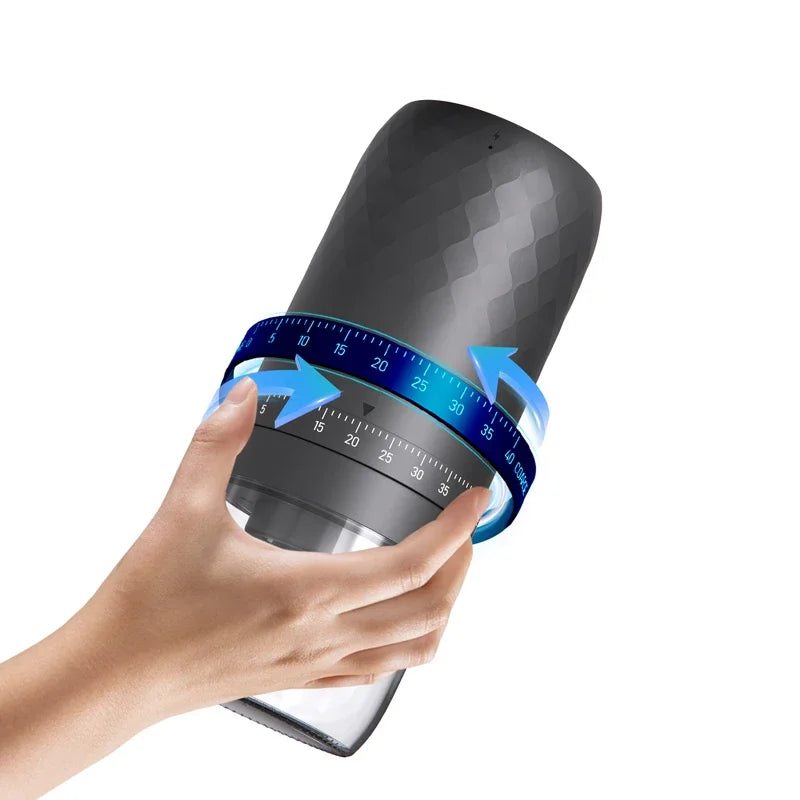 Electric Coffee Grinder, Portable Adjustable Grind Size, One-Touch Operation, Perfect Coffee Companion for Freshly Ground Coffee