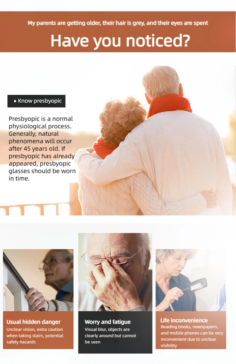 Presbyopia Glasses Men Women Automatic Zoom Reading Glasses Anti Blue Light Intelligent Progressive Eyeglasses