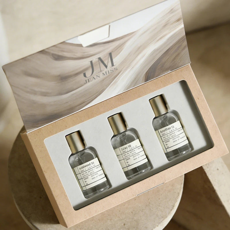 Mini Perfume Gift Set 3pcs X 25ml Warm Sandalwood Woody Earthy Fragrance Long Lasting Unisex Cologne Fresh Fruit Eau De Toilette