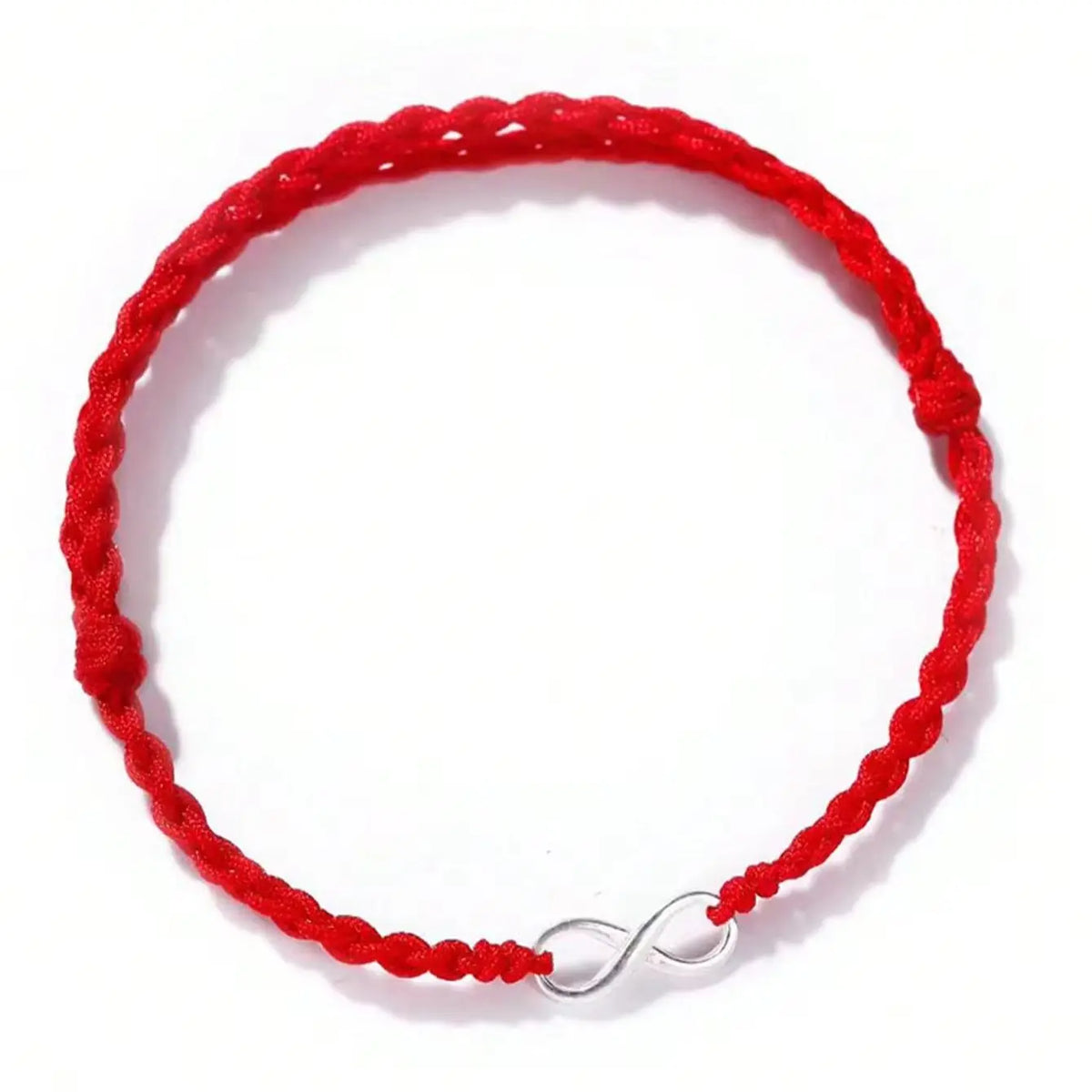 S925 Sterling Silver Infinity Symbol Red String Bracelet, Adjustable Braided Couple Bangle for Him Her, Love Gift with Gift Box