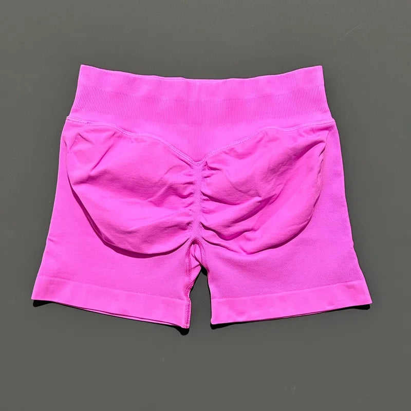 HISTELLO Sports Shorts 4.5‘’ High Waist Women Yoga Workout Shorts Seamless Leggings Stretch Fitness Sweatpants Gym Short