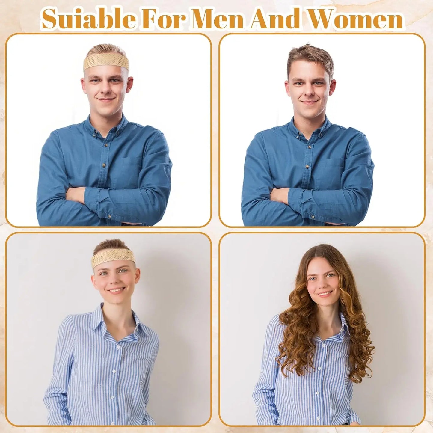 Wig Grip Band Set Adjustable Silicone Wig Headbands Non-Slip Elastic Wig Grip, Sweat-Proof Hold