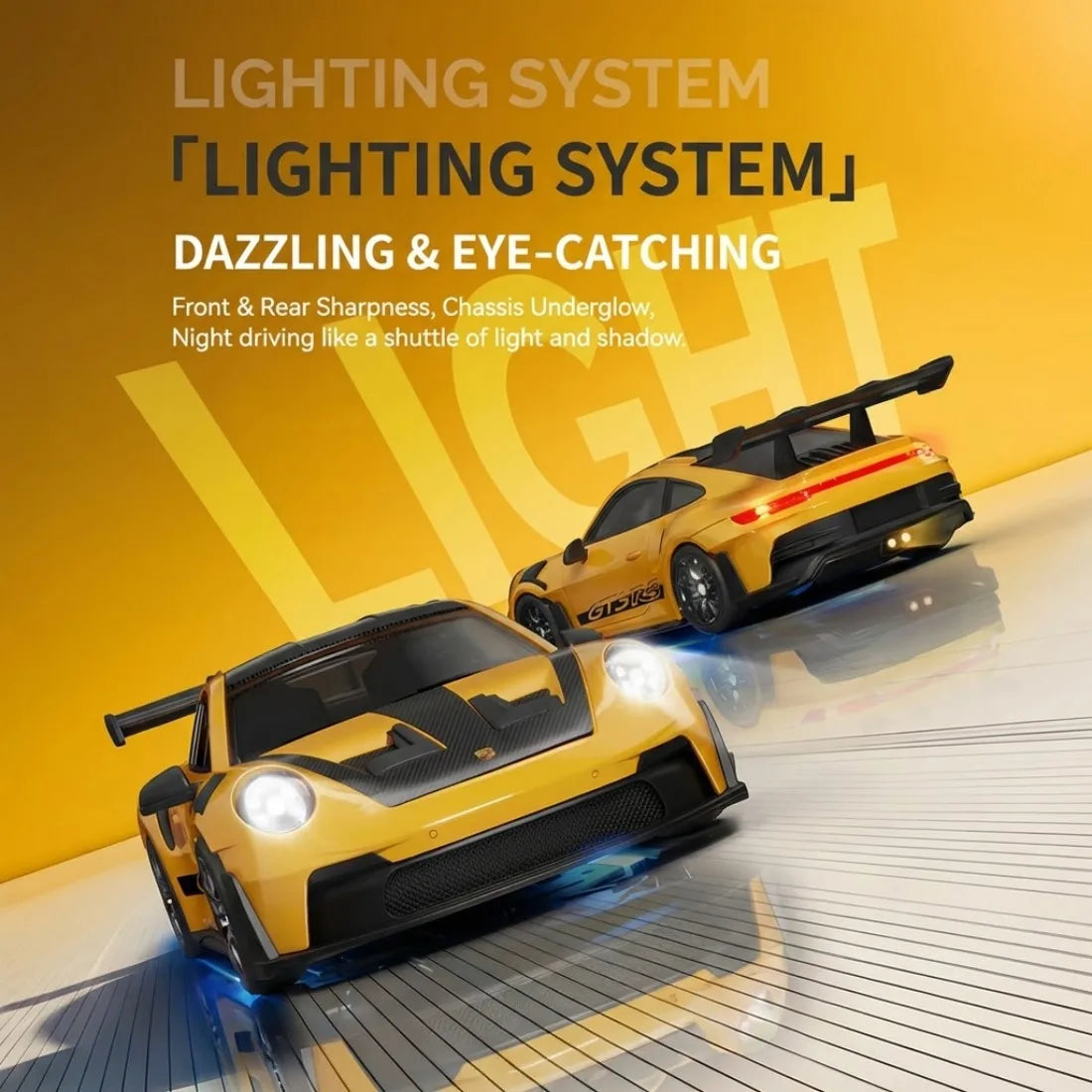 D24 1:24 RC Drift Car 4WD Proportional High Speed Racing Vehicle with ESP Gyro Underglow LED Dual Tires Remote Control Sport Car
