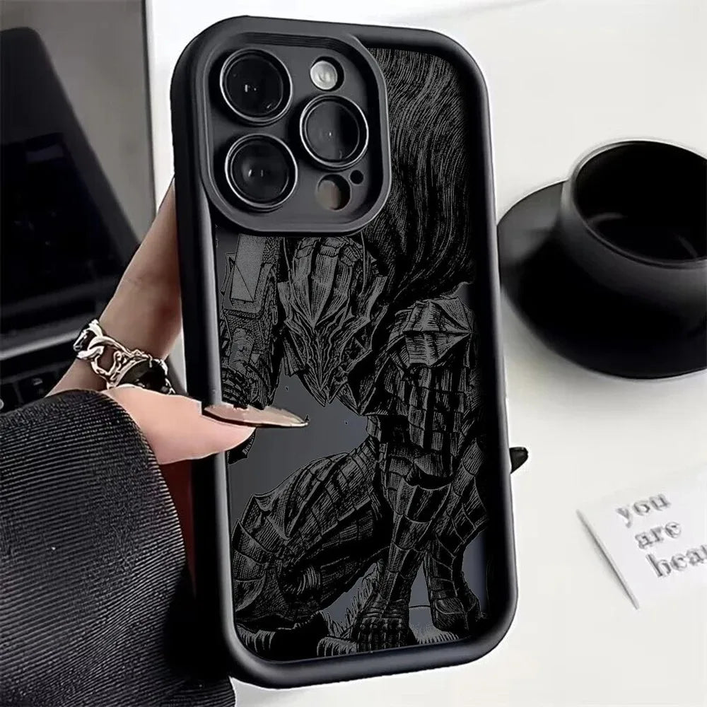 Berserk Guts Anime Phone Case for iPhone 17e 17 16e 16 15 14 13 12 11 Air Pro Max Mini XR XS X 7 8 6 6s Plus Soft TPU Back Cover