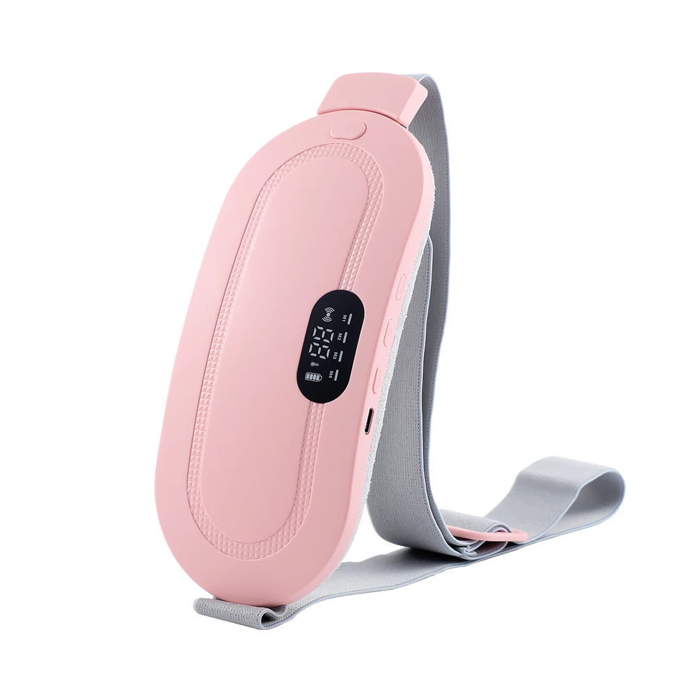 Electric Abdominal Massage Belt Uterus Warmth Hot Compress Vibration USB Charging for Women's Health Waist Warming Device