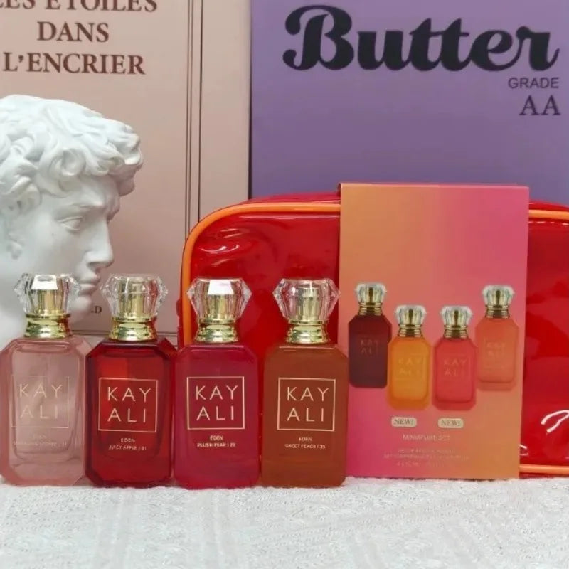 KAYALI Perfume Gift Set Unisex Eau De Parfum 4x10ml Long Lasting Fruity Floral Sweet Luxury Mini Fragrance Collection Scents