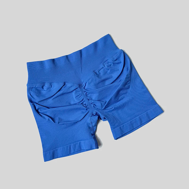 Women Casual Sports Shorts Summer Thin High Waist Shorts 4.5" Low Ribbed Band Running Breathable Short Pants
