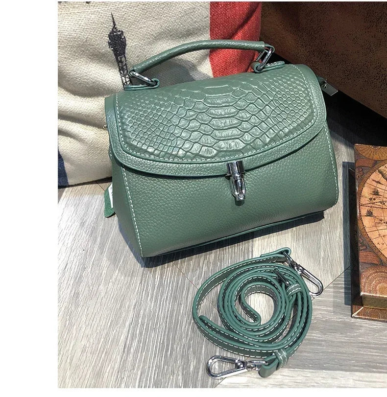women's mini handbag Ladies' luxury crossbody bag fashionable crocodile pattern design women's genuine leather crossbody bag