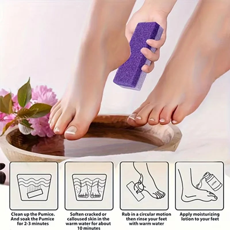 1/10Pcs Foot Pumice Stone Foot File Callus Dead Skin Remover Foot Heel Scrubber Smooth Feet In Seconds Pedicure Exfoliator Tool