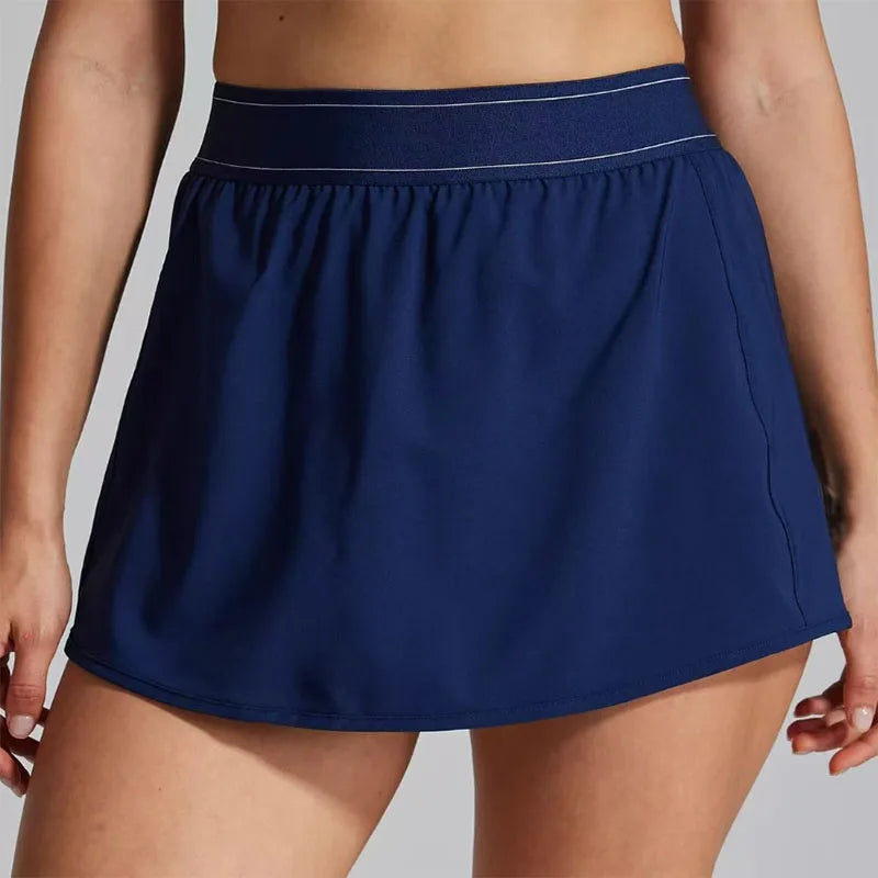 New Women's Tennis Skirt Outdoor Sports Breathable and Comfortable Simple Anti Light Skirt
