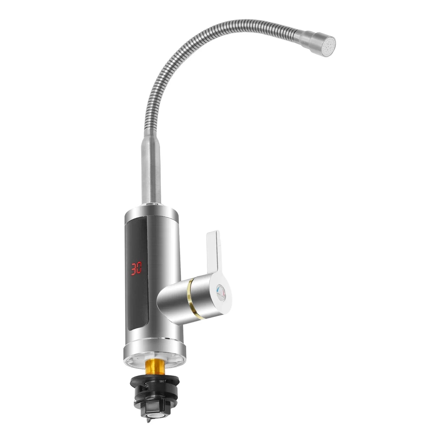 3000W Instant Electric LCD Faucet Instant Tap 360° Fast Heater Heating Hot/Cold Water Supply for Bathroom Kitchen