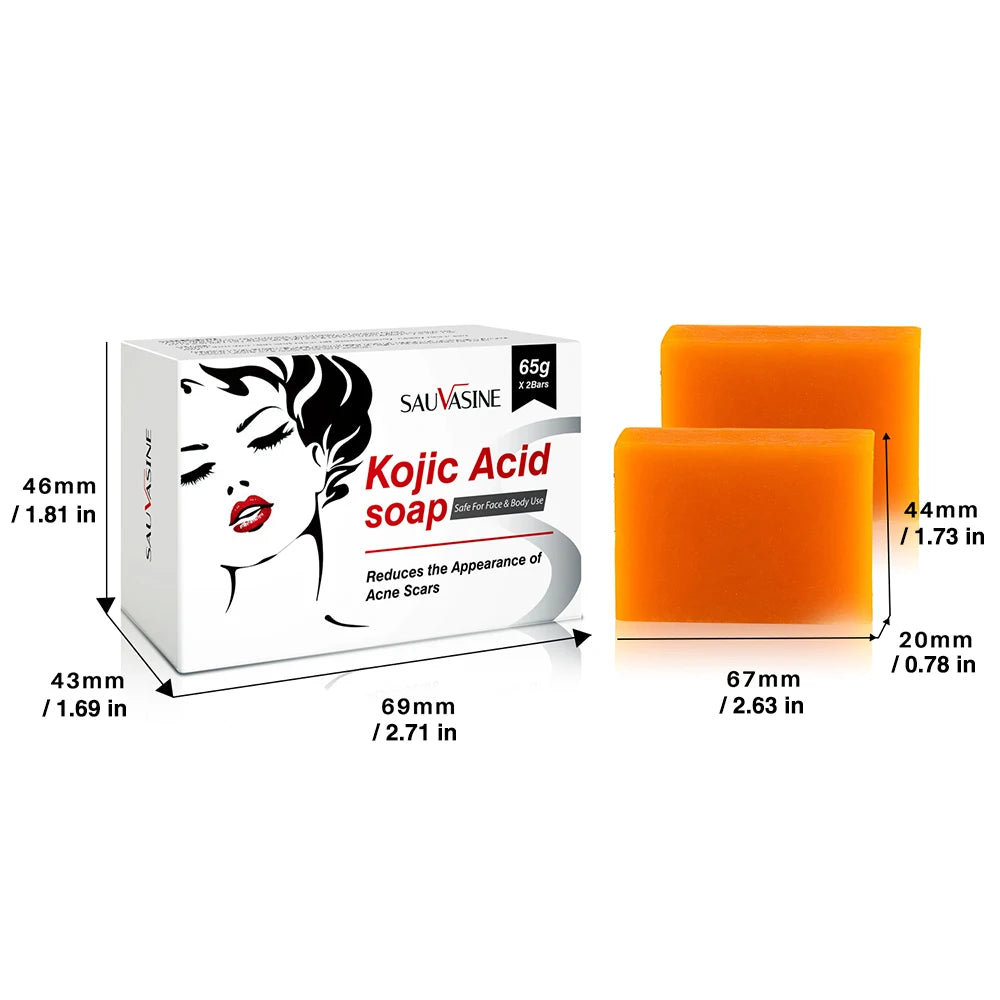 130g Kojic Acid Soap Face Body Bath Soap For Men Women Facial Foam Cleansing Blackheads Removal Body Care Handmade Soap