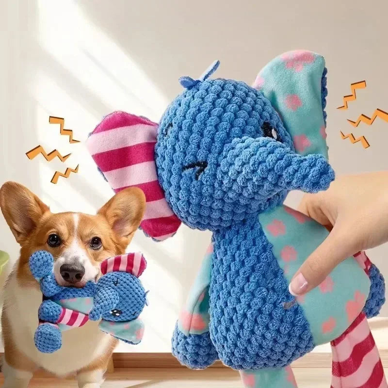 1/2 Pcs Pet Voice Toys Dog Plush Teeth Grinding Anti Bite Interactive Cat and Dog Supplies Self Hi Training Toys