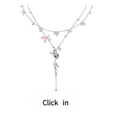 MASW Original Design Luxury Temperament Pink Bowknot Cats Pendant Necklace For Women Party Gifts Fashion Jewelry Accessories