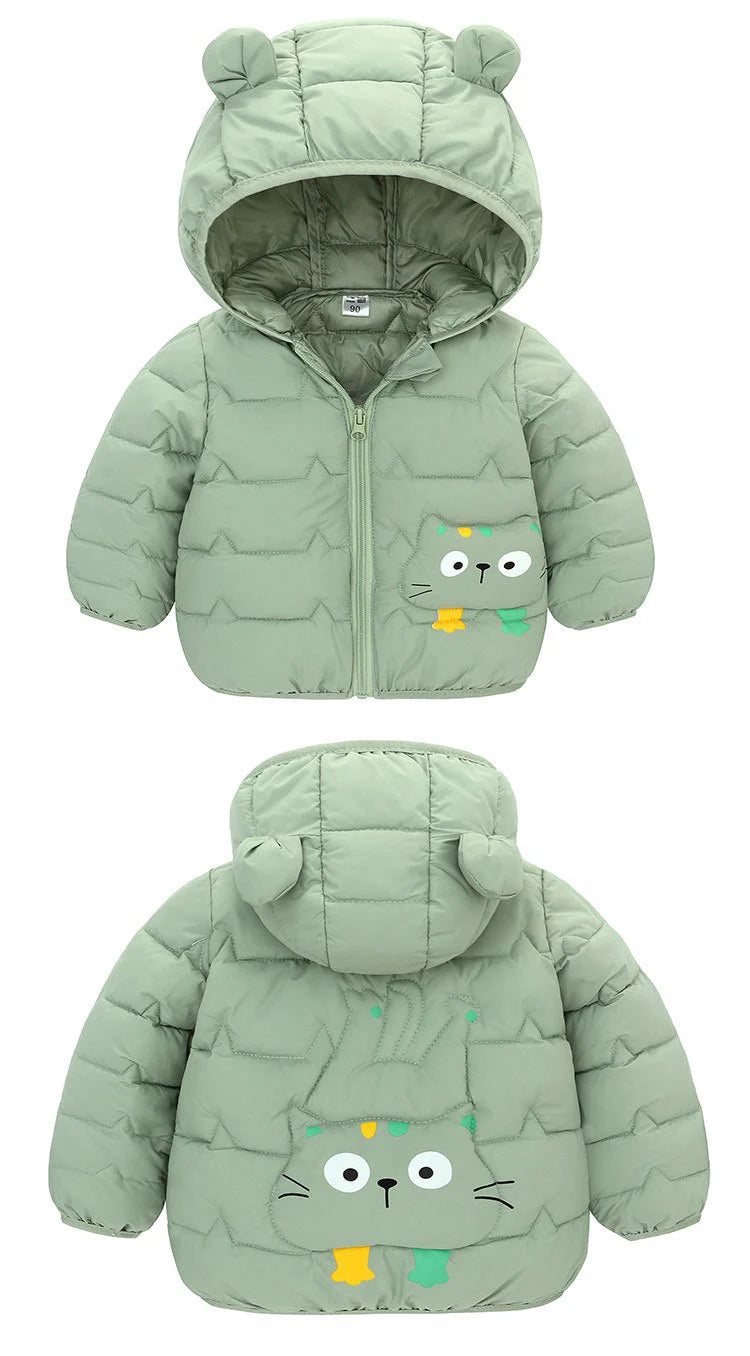 Baby Children Coats Winter Thick Jackets For Boys Warm Plush Thicken Outerwear For Girls Fur Hooded Jacket Kids Clothes Snowsuit