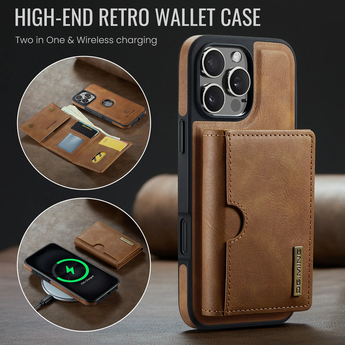 Magnetic Leather Wallet Card Phone Case For iPhone 17E 17 Air 16E 16 Pro Max 15 Plus 14 13 12 11 Flip Wireless Charging Cover