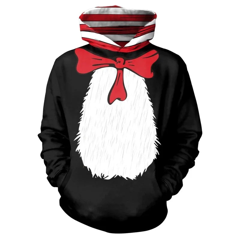 Fake Set Pattern Hoodie For Men Women Cool Cowboy Cow 3D Printed Pullovers Casual Hoodies Tops Loose Long Sleeves Sweatshirt