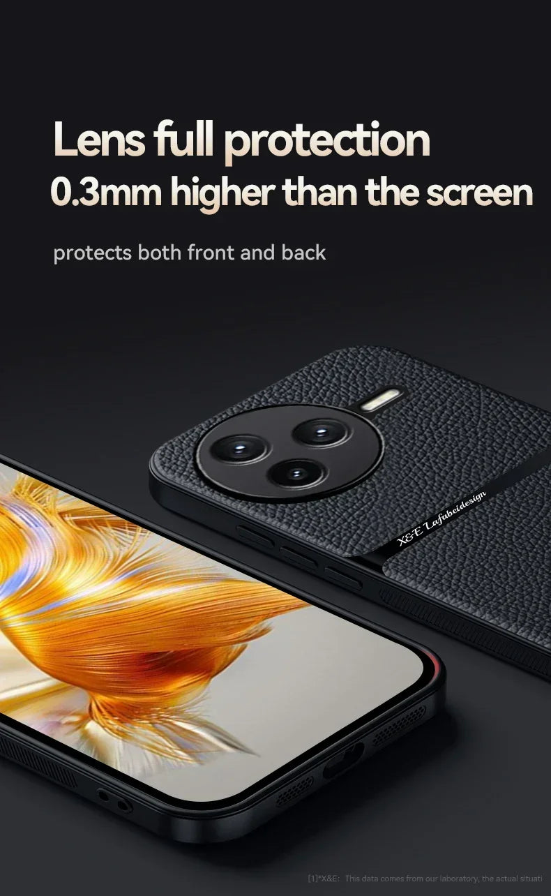 Car Magnetic Hilder Texture Leather Case For POCO F7 Ultra Soft Silicone Protection Shockproof Cover