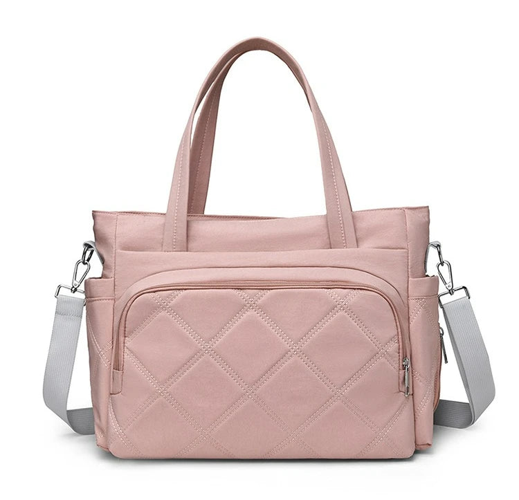 Personalized Name Simple Mommy Bag Large Capacity Solid Color Single Shoulder Crossbody Bag Baby Diaper Storage Bags