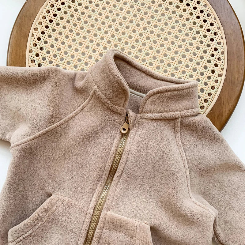 Baby Boy Clothes Girl Rompers Newborn Infant Baby Clothing Soft Warm Fleece Jumpsuit Playsuit Autumn Toddler Outwear