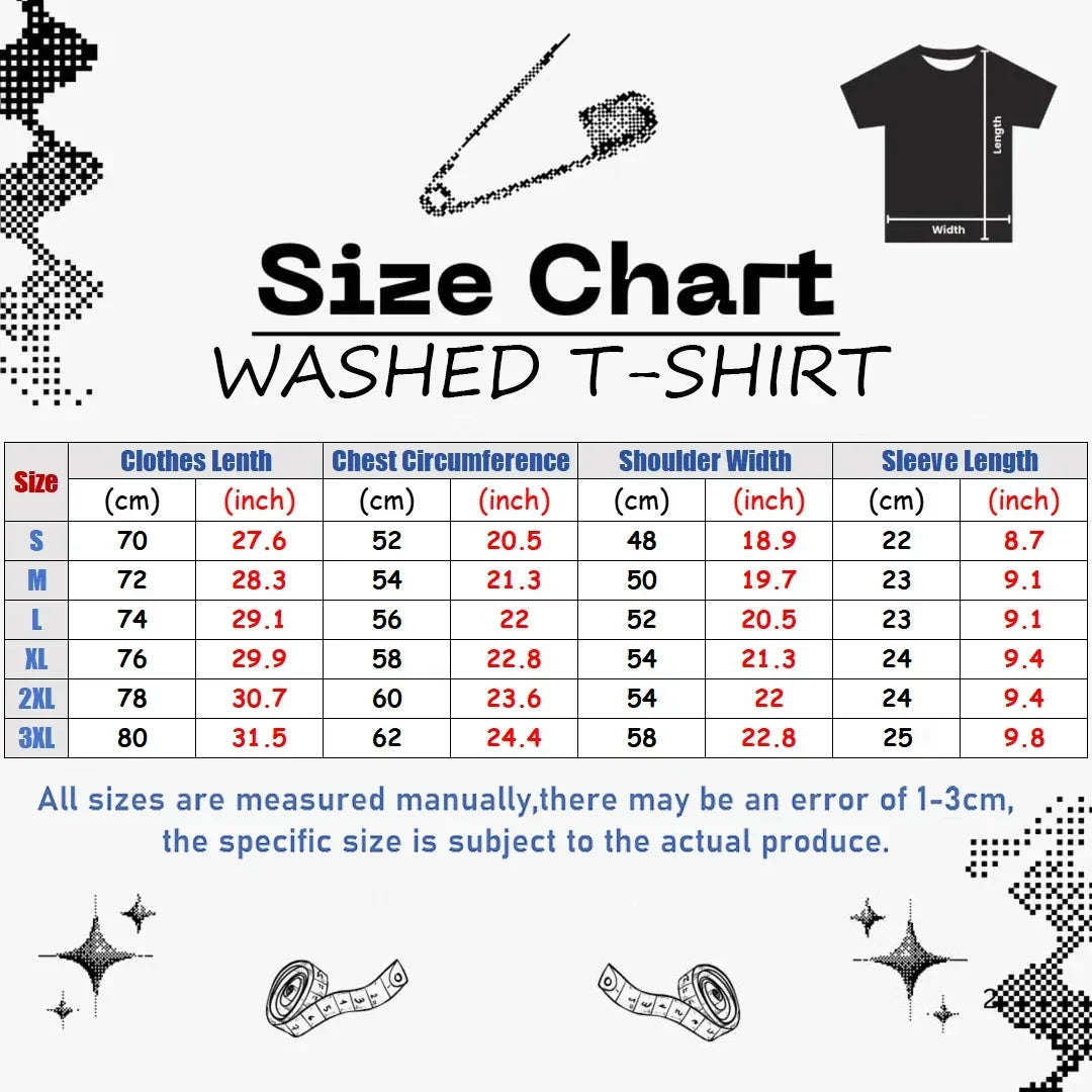 Devil May Cry Washed T-shirt 2026 New Model personality Clothes shirt Year round clothing Streetwear Trendy high quality Couples