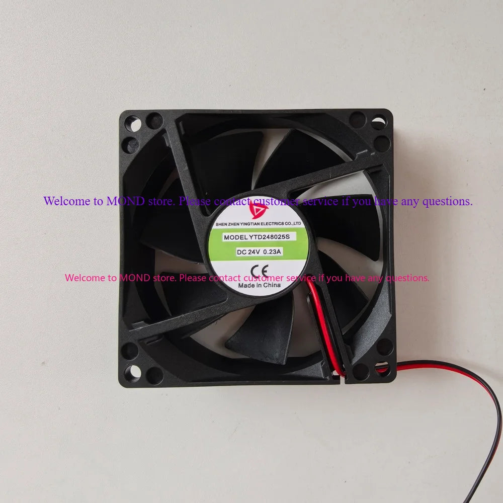 YTD248025S Server Cooling Fan 24V 8cm 80x80x25mm 0.30A 0.23A 0.35A High Air Flow CPU Welding Machine Inverter Cooler  New