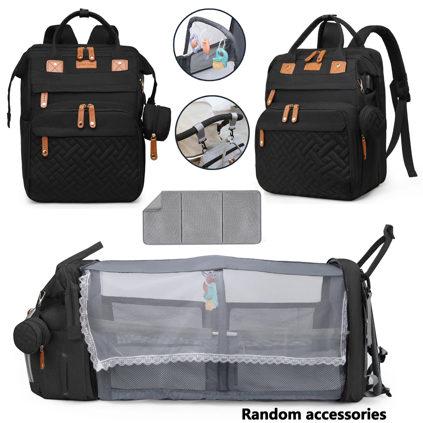Baby Diaper Bag Backpack, Baby Bags for Boys Girls, Diaper Backpack Bag with a Changing Station, Large Travel Back Pack