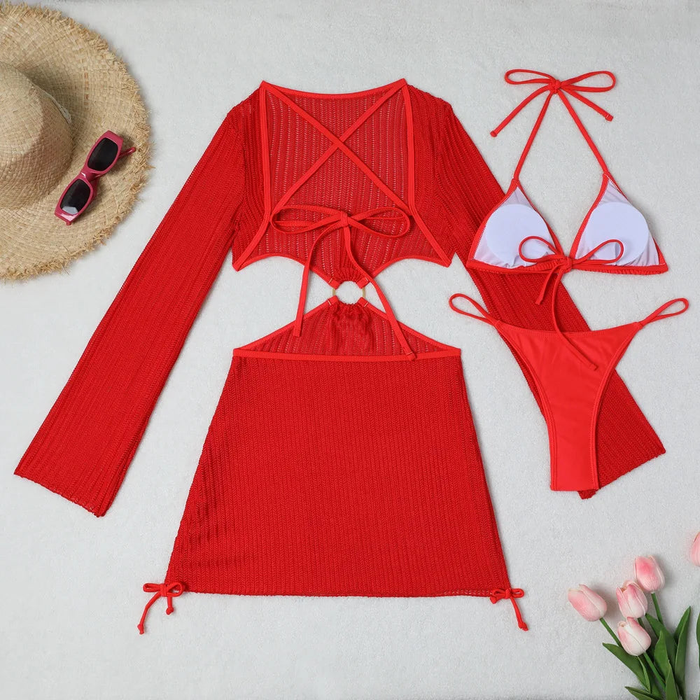 2026 Sexy Bikinis Female Swimsuits Women's Three-Piece Swimwear Beach Swim Wear Bathing Suits Brazilian Bikini Set Pool Bather