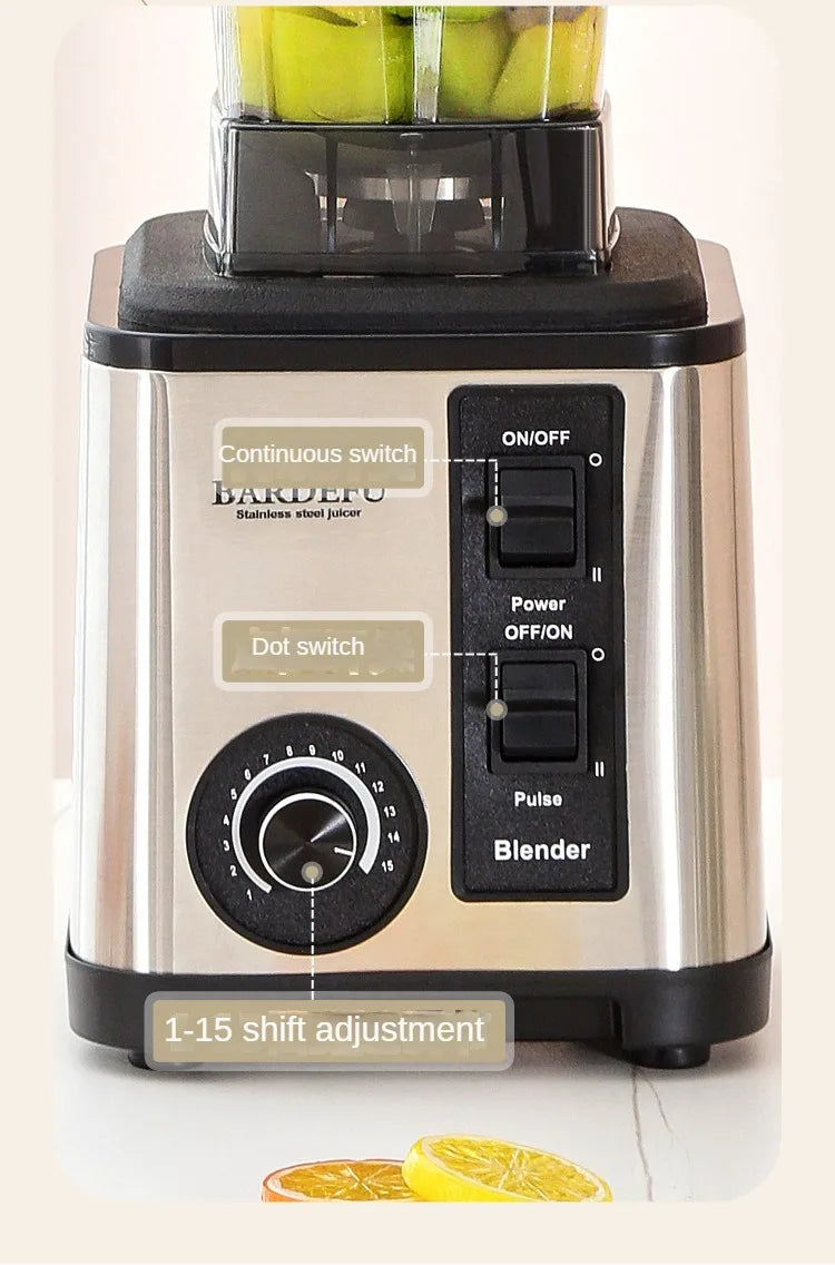 220V- 3L 6 in 1 Blender Stainless Steel Large Capacity Cut Vegetables and Shreds Icebreaker Salad Grinder Meat Grinder Juicer