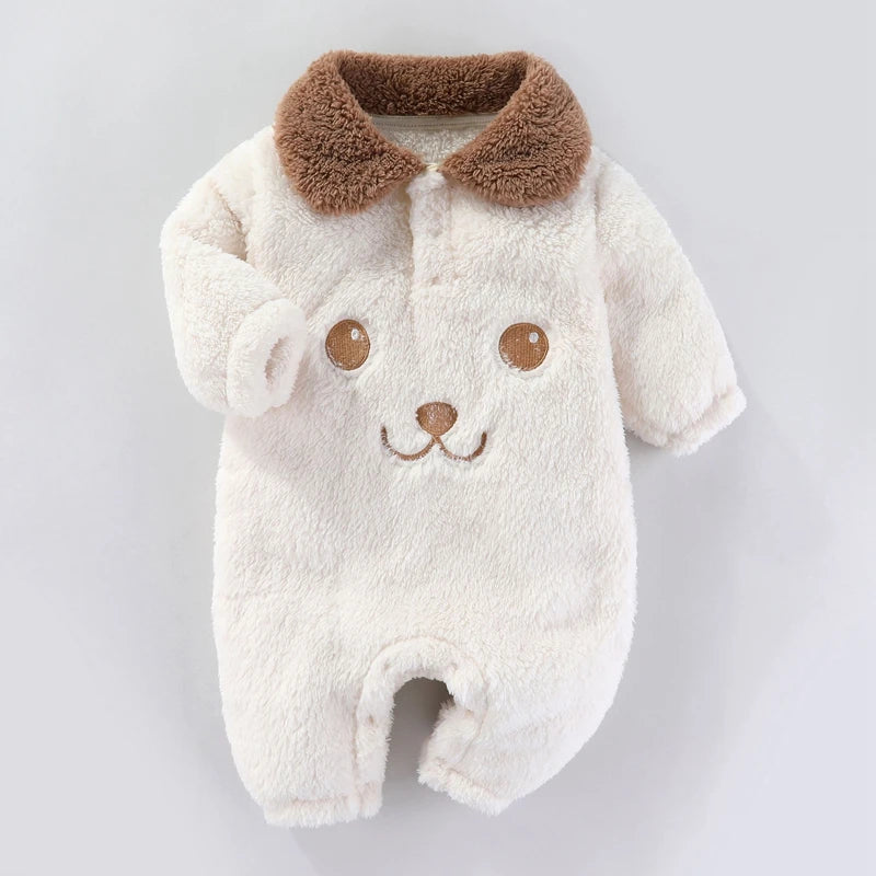 Newborn Baby Bodysuit New Autumn Winter Infant Jacket for Boy Flannel Onesies for Girls Soft Bebe Romper Baby Clothes 0-12 Month
