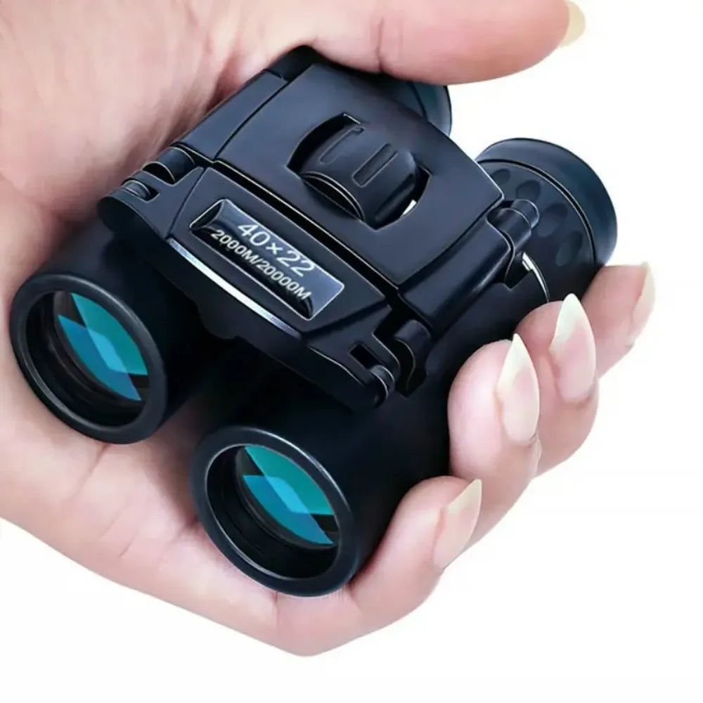 2026 40x22 HD Binoculars with 2000M Long Range BAK4 Folding Mini Telescope for Hunting Sports Outdoor Camping Travel FMC Optics