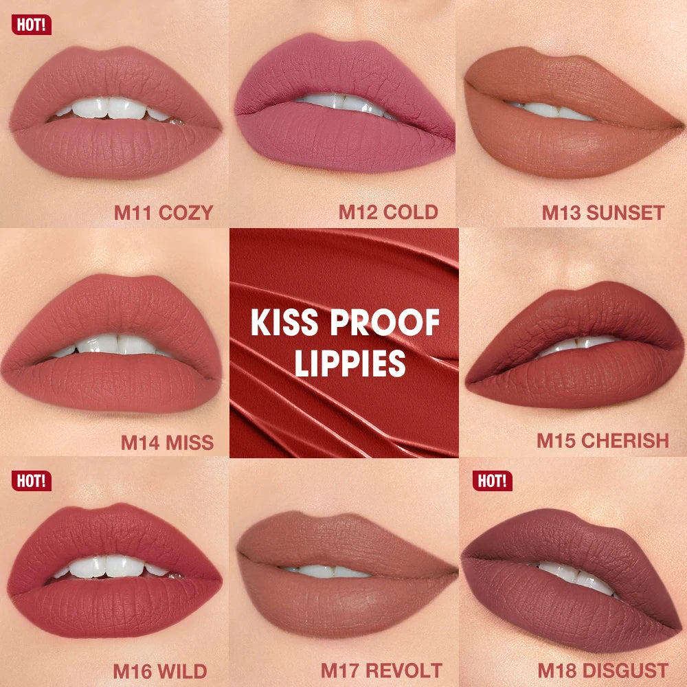 O.TWO.O Lipstick Lip Tint Matte Long Lasting Waterproof Velvet Not Fading Sexy Non-stick Cup Lip Glaze Makeup Cosmetics