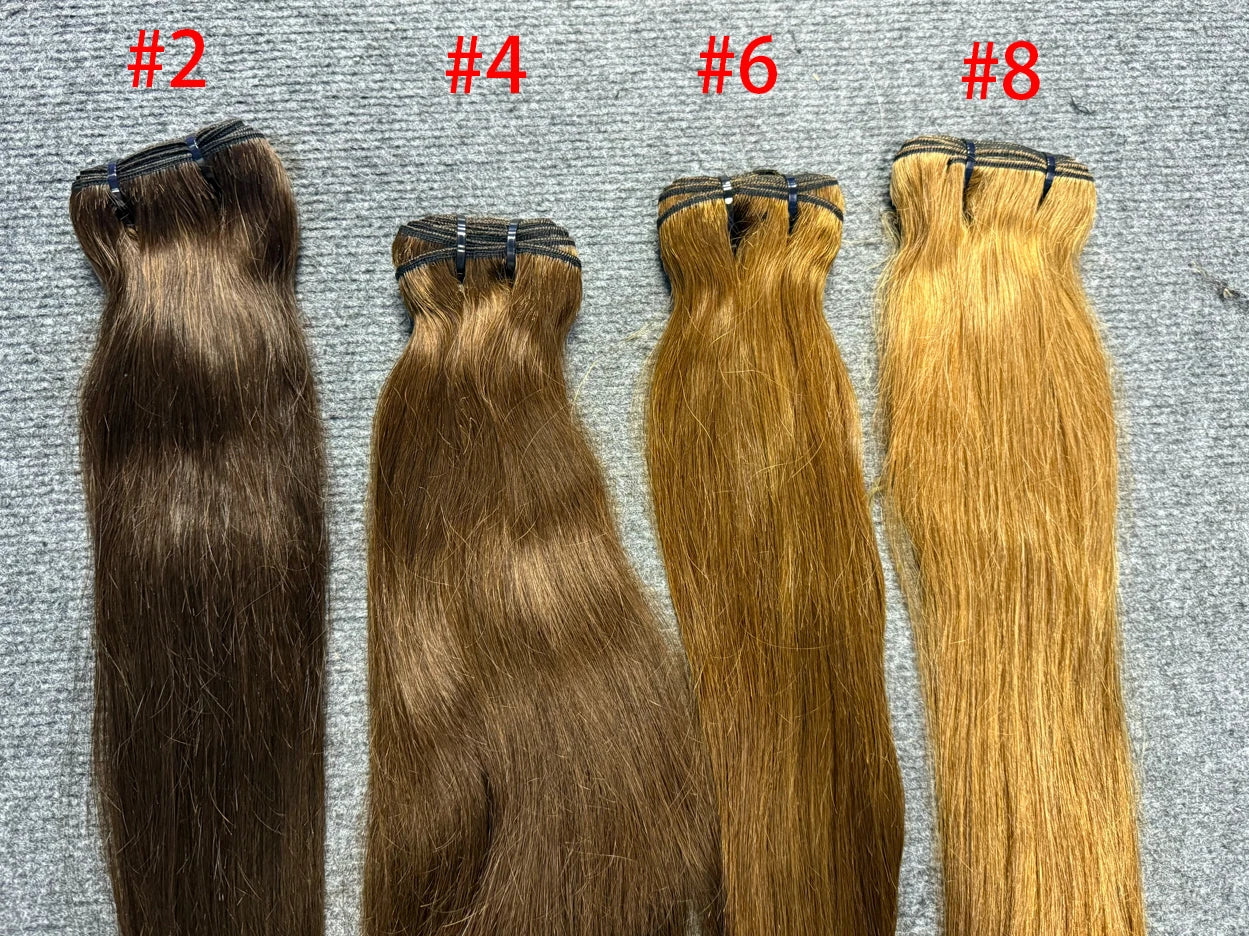 Clip In Hair Extensions Straight 100% Unprocessed Human Hair 8 Pcs/Set Full Head Seamless Brazilian Natural Black Clips ins Hair