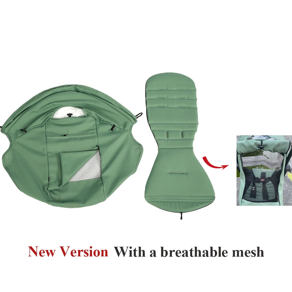 175° Stroller Hood&Seat Liner For Babyzen Yoyo Canopy Cover Cushion Fit YOYO2/YOYA Pram Sunshade 1:1 Fabric Stroller Accessories