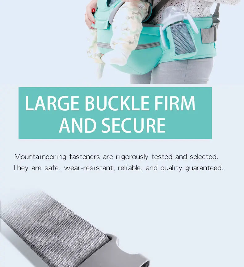 Ergonomic Baby Carrier 0-48M Baby Hipseat Carrier Front Facing Ergonomic Kangaroo Baby Wrap Sling for Baby Travel