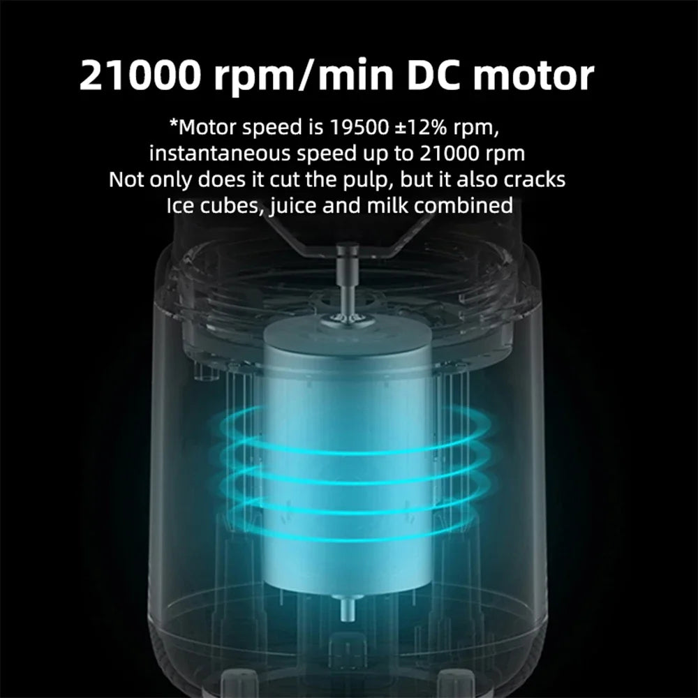 400ML Portable Electric Juicer 2 Cup Home Mini Multifunctional Wireless Blender USB Rechargeable Small Juice Cup Mixer Machine