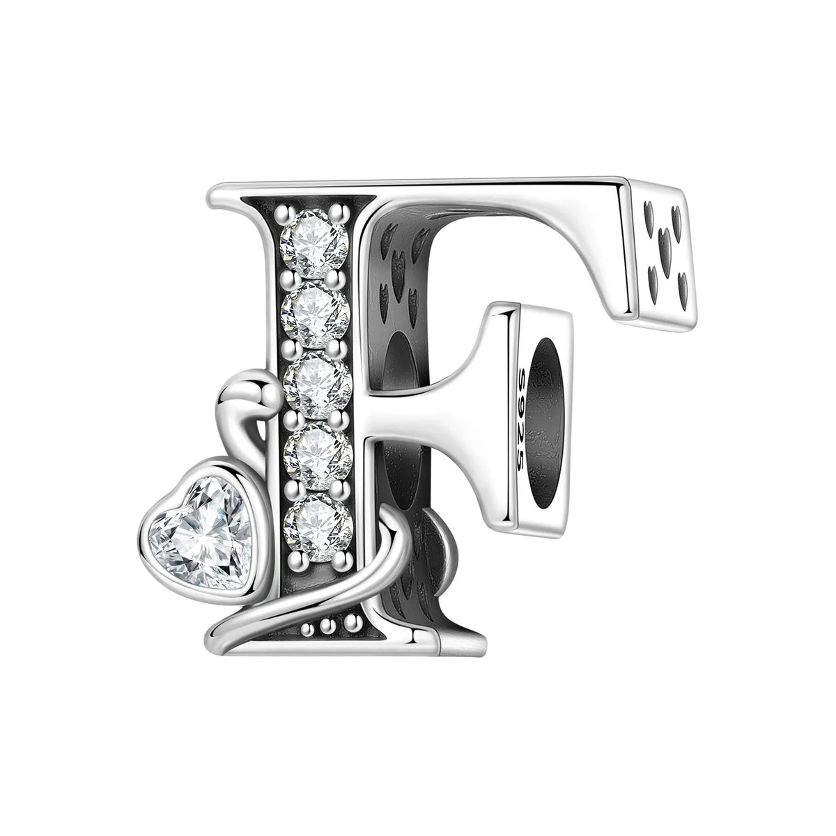 2026 New 925 Sterling Silver Zircon Scroll Grass Pattern 26 Letter Bead Charms for Women Fit DIY Bracelet Necklace Jewelry Gift