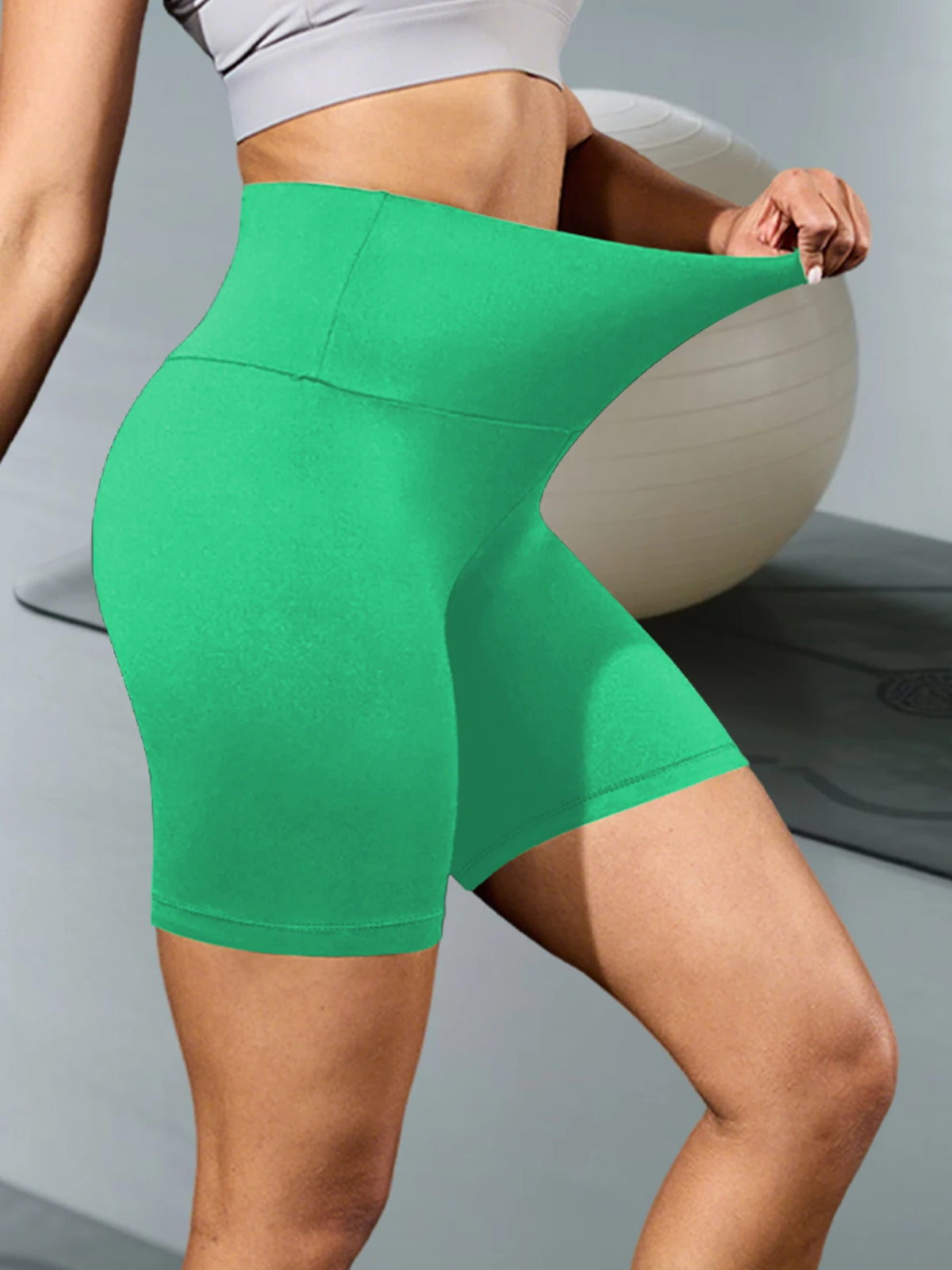 Women's High Waisted Biker Shorts Super Soft Tummy Control No See Through Workout Yoga Running Athletic Push Up Gym Fitness