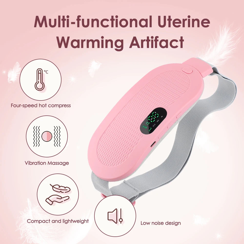 Cordless Electric Heating Pad Belt Adjustable Levels for Women Best Abdominal Heating Massager Hot Compress for Menstrual Period