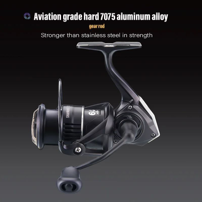 DEUKIO Ultralight Spinning Fishing Reel 172g Carbon Fiber Body 12KG Max Drag 5.2:1 7+1BB Metal Spool Long Cast Saltwater Lure