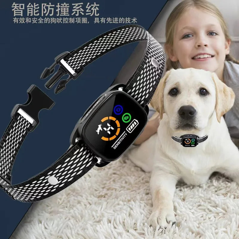 Anti Bark Collar, Dog Training, Vibration Shock Collar, Smart Color Screen